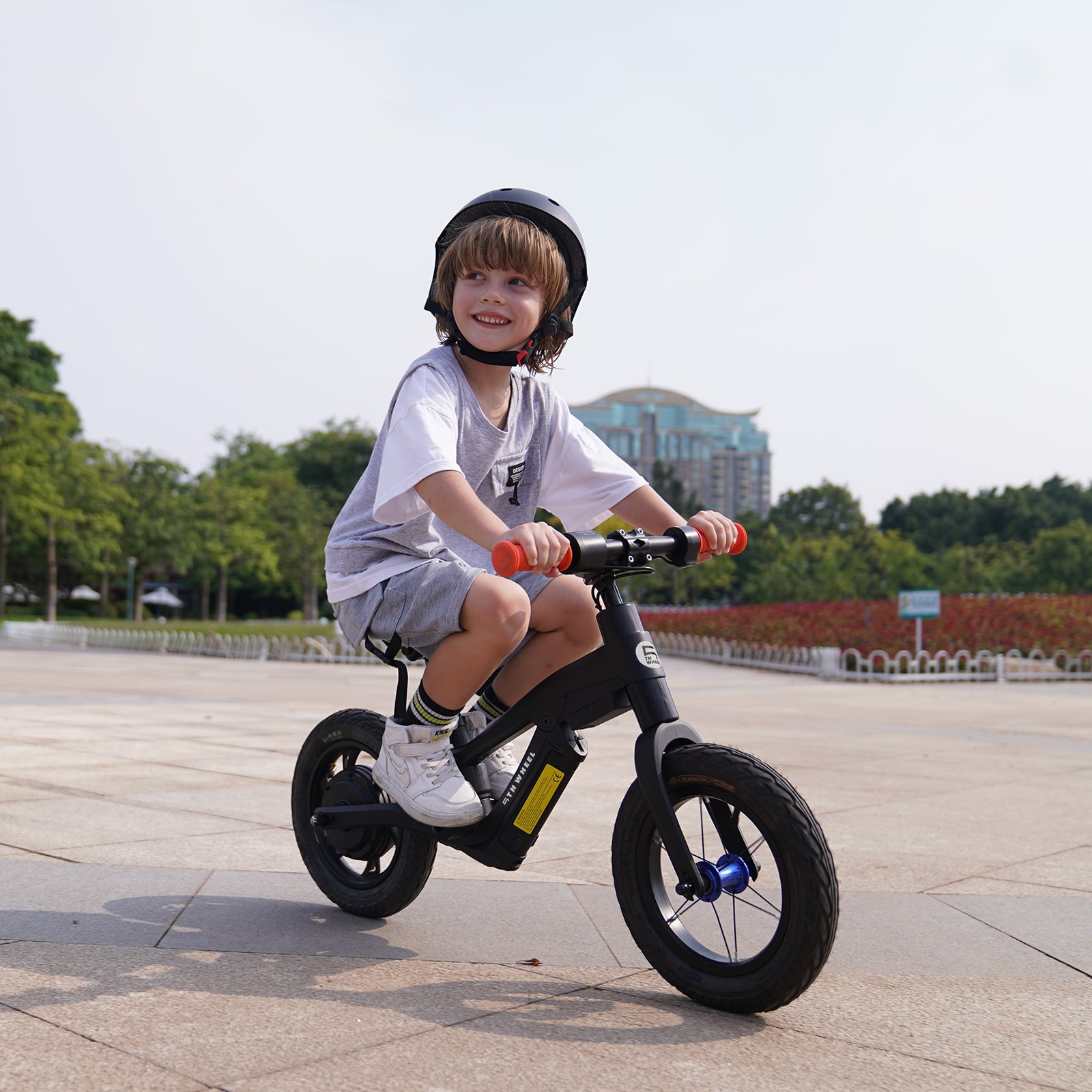 5TH WHEEL K8 Electric Bike for Kids | 3 Speed Modes, 12 inch Inflatable Tire, Adjustable Seat